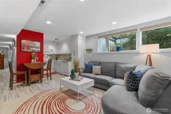 Fully finished lower level with separate exterior entrance and private living space—ideal for rental income, multigenerational living, or guest suite.