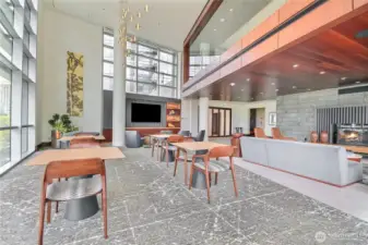 Space for Parties with TV and Fireplace