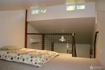Loft with natural light finishes off this space.