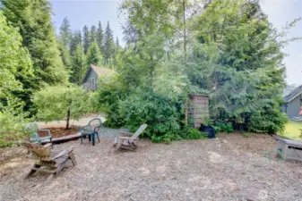 Secluded garden area is ideal for taking a moment to yourself or late night chats with friends and family.