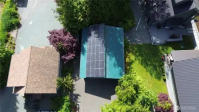 Solar panels with metering system to save on energy costs.