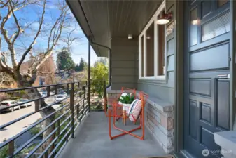 Enjoy views of the Cascade mountains from your front porch