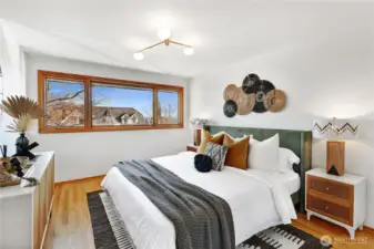 Primary just across from guest bed on main level