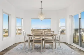 From the top floor dining room you can see for miles, stunning territorial views!