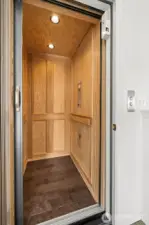 There is an elevator that services all three floors!