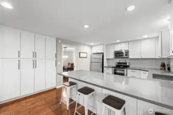 Tons of cabinet and counter space