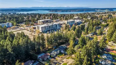 Walk to University Place Town Center from your backyard access!