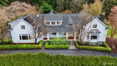 Set on 1.2 acres, this Northwest Craftsman-inspired estate offers a rare sense of privacy, surrounded by natural beauty and serene evergreen views.
