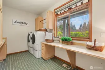 Functional and spacious laundry room.