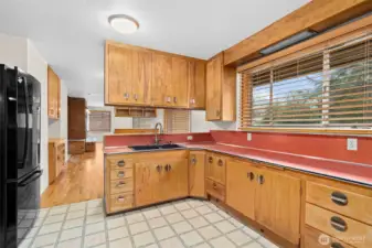 Kitchen with lots of storage