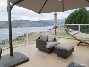 Large in-ground pool and deck