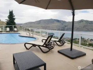 Large in-ground pool and deck