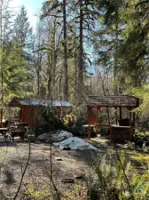 View of oven & outbuilding