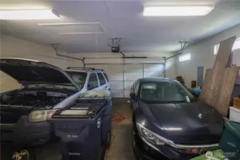 Inside the attached 2 car garage