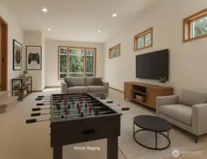 Recreation room, virtual staging (Main)
