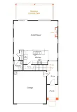First Floor with Extended Covered Patio