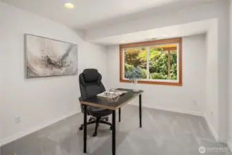 Lower level office could be used as a bedroom