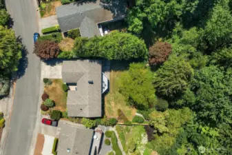 Ariel view of property