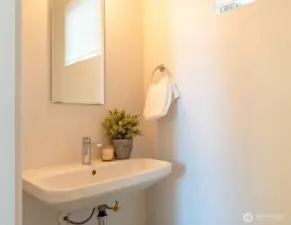 Main level powder room
