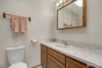 Bathroom #1 with a bathtub.