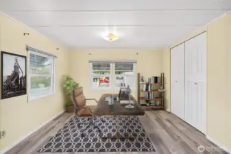 Virtually staged office.