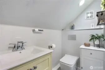 Upstairs apartment 3/4 bath view two.