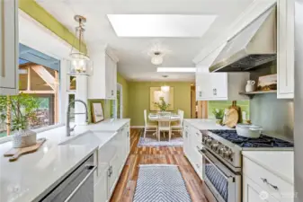 Gorgeous galley style kitchen with plenty of space and storage