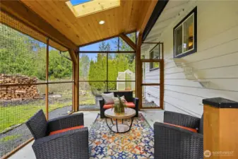 Alternate view of the covered outdoor area