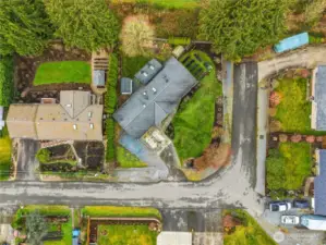 home sits on the corner at an angle