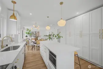 Pantry wall of cabinets