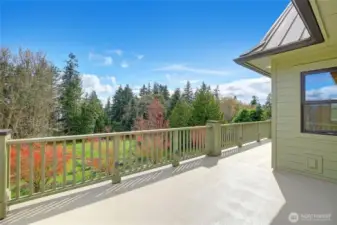 Large deck for entertaining, just off dining & living rooms.