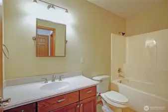 Full guest bath downstairs.