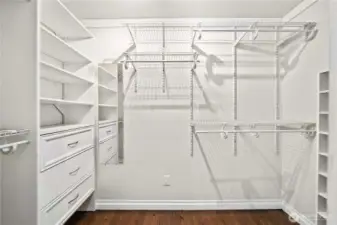 Every bedroom has a walk-in closet