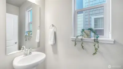 Main level powder room