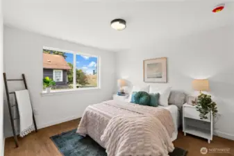 Spacious bedroom with a good sized closet