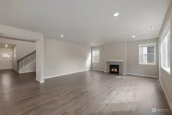 Huge Living Room with Gas Fireplace