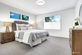 Upstairs offers 4 bedrooms all with custom up down blinds for privacy and light!