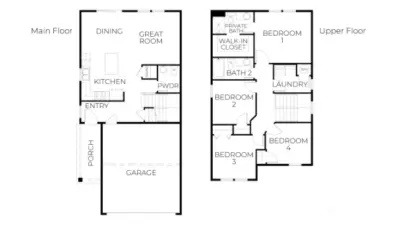 Most popular 4 bedroom plan - The Foster.