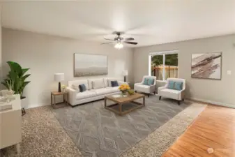 Virtually Staged living room