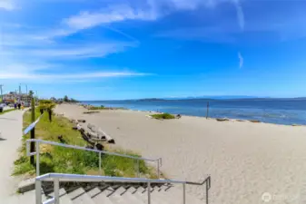 Alki Beach, bring your bike, scooter or kayak.