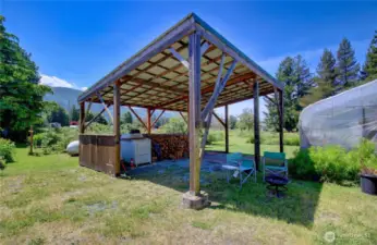 Covered area; green house