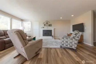 Warm up by the cozy gas fireplace on chilly evenings.