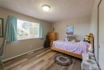 This bedroom makes a great flex space or hobby room.