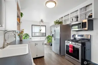 Kitchen with high