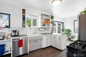 Kitchen view from open entry
