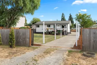 Front view from outside property line