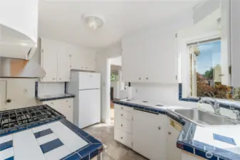 Looking at the kitchen from the Backdoor