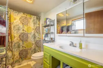 Bathroom attached to primary bedroom