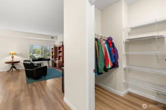 Entry Closet to right of door