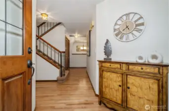 View as you enter through the front door.